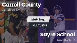 Matchup: Carroll County vs. Sayre School 2019