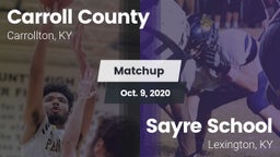 Matchup: Carroll County vs. Sayre School 2020
