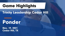 Trinity Leadership Cedar Hill vs Ponder  Game Highlights - Nov. 19, 2021