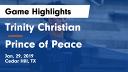 Trinity Christian  vs Prince of Peace  Game Highlights - Jan. 29, 2019