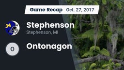 Recap: Stephenson  vs. Ontonagon 2017