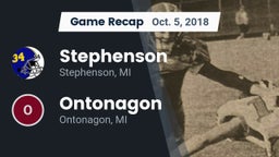 Recap: Stephenson  vs. Ontonagon  2018
