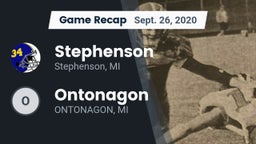 Recap: Stephenson  vs. Ontonagon 2020