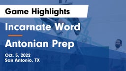 Incarnate Word  vs Antonian Prep  Game Highlights - Oct. 5, 2022