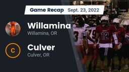 Recap: Willamina  vs. Culver  2022