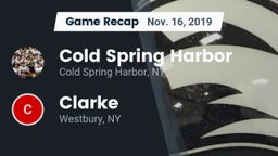 Recap: Cold Spring Harbor  vs. Clarke  2019