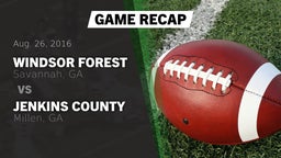 Recap: Windsor Forest  vs. Jenkins County  2016