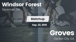Matchup: Windsor Forest vs. Groves  2016