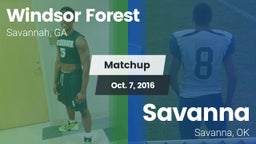 Matchup: Windsor Forest vs. Savanna  2016