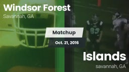 Matchup: Windsor Forest vs. Islands  2016