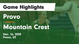 Provo  vs Mountain Crest  Game Highlights - Dec. 16, 2020