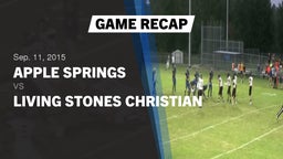 Recap: Apple Springs  vs. Living Stones Christian  2015