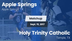 Matchup: Apple Springs vs. Holy Trinity Catholic  2017