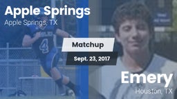 Matchup: Apple Springs vs. Emery  2017