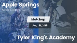 Matchup: Apple Springs vs. Tyler King's Academy 2018