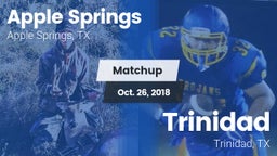 Matchup: Apple Springs vs. Trinidad  2018