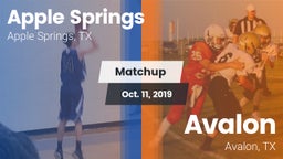 Matchup: Apple Springs vs. Avalon  2019