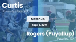 Matchup: Curtis vs. Rogers  (Puyallup) 2019