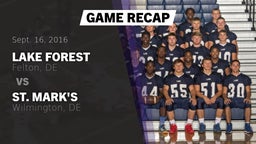 Recap: Lake Forest  vs. St. Mark's  2016