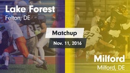 Matchup: Lake Forest vs. Milford  2016
