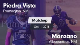 Matchup: Piedra Vista High vs. Manzano  2016