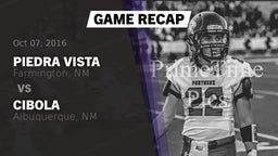 Recap: Piedra Vista  vs. Cibola  2016