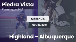 Matchup: Piedra Vista High vs. Highland  - Albuquerque 2018