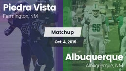 Matchup: Piedra Vista High vs. Albuquerque  2019