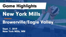 New York Mills  vs Browerville/Eagle Valley  Game Highlights - Sept. 7, 2019