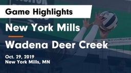 New York Mills  vs Wadena Deer Creek Game Highlights - Oct. 29, 2019