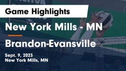 New York Mills  - MN vs Brandon-Evansville  Game Highlights - Sept. 9, 2023