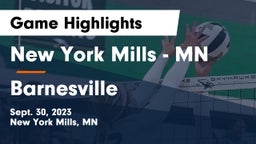 New York Mills  - MN vs Barnesville  Game Highlights - Sept. 30, 2023