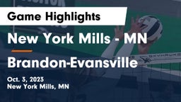 New York Mills  - MN vs Brandon-Evansville  Game Highlights - Oct. 3, 2023