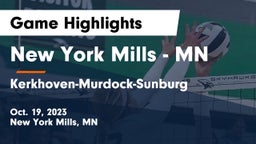 New York Mills  - MN vs Kerkhoven-Murdock-Sunburg  Game Highlights - Oct. 19, 2023