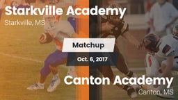 Matchup: Starkville Academy vs. Canton Academy  2017