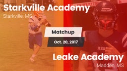 Matchup: Starkville Academy vs. Leake Academy  2017