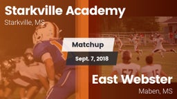 Matchup: Starkville Academy vs. East Webster  2018
