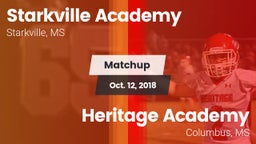 Matchup: Starkville Academy vs. Heritage Academy  2018