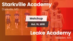 Matchup: Starkville Academy vs. Leake Academy  2018