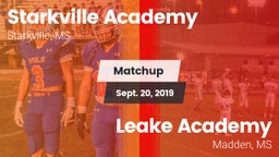 Matchup: Starkville Academy vs. Leake Academy  2019