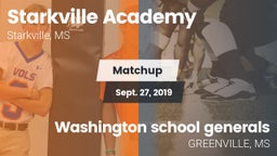 Matchup: Starkville Academy vs. Washington school generals 2019