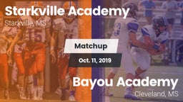 Matchup: Starkville Academy vs. Bayou Academy  2019