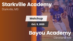 Matchup: Starkville Academy vs. Bayou Academy  2020