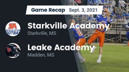 Recap: Starkville Academy  vs. Leake Academy  2021