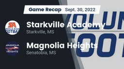 Recap: Starkville Academy  vs. Magnolia Heights  2022