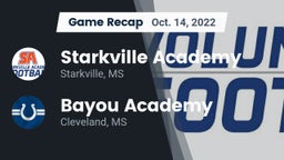 Recap: Starkville Academy  vs. Bayou Academy  2022
