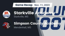Recap: Starkville Academy  vs. Simpson County Academy 2023