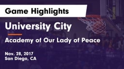 University City  vs Academy of Our Lady of Peace Game Highlights - Nov. 28, 2017