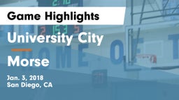 University City  vs Morse  Game Highlights - Jan. 3, 2018