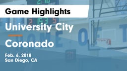 University City  vs Coronado Game Highlights - Feb. 6, 2018